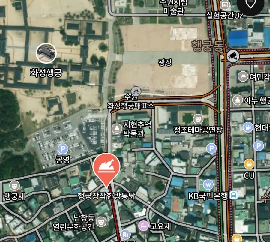 View of the area around Haenggung Jangjak Hanbang Tongdak near Haenggung-dong's main square
