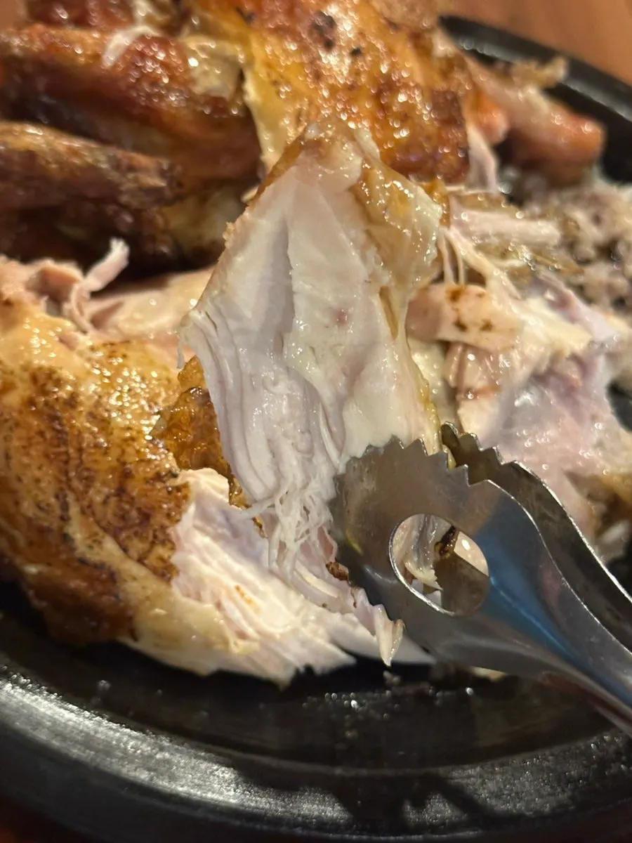 A plate of nurungji and oak-fired chicken