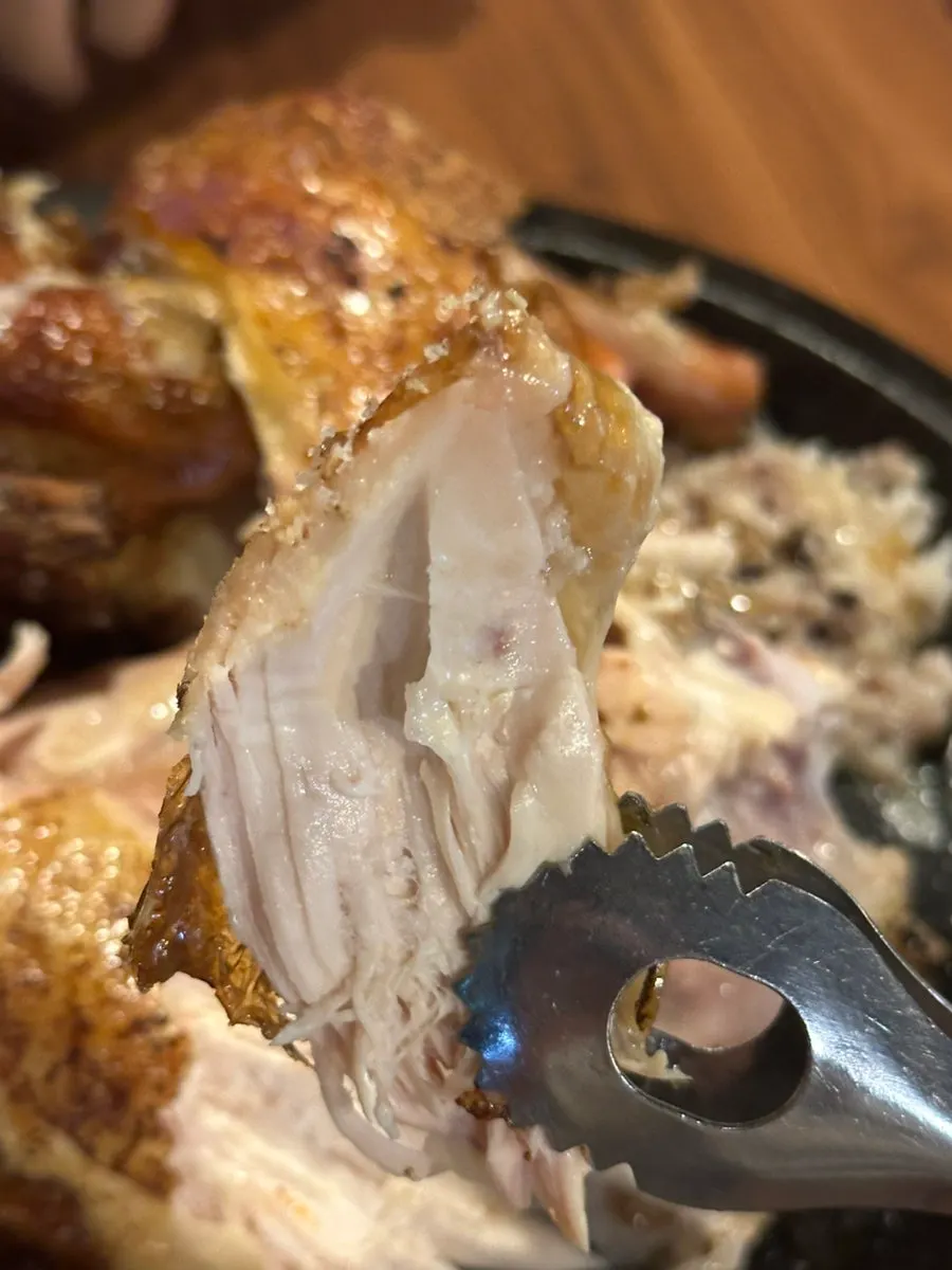 Close-up of a nutty piece of nurungji