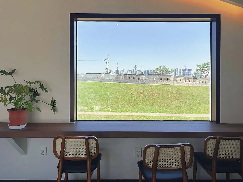 Upper-floor window seat at Caffeine Focus