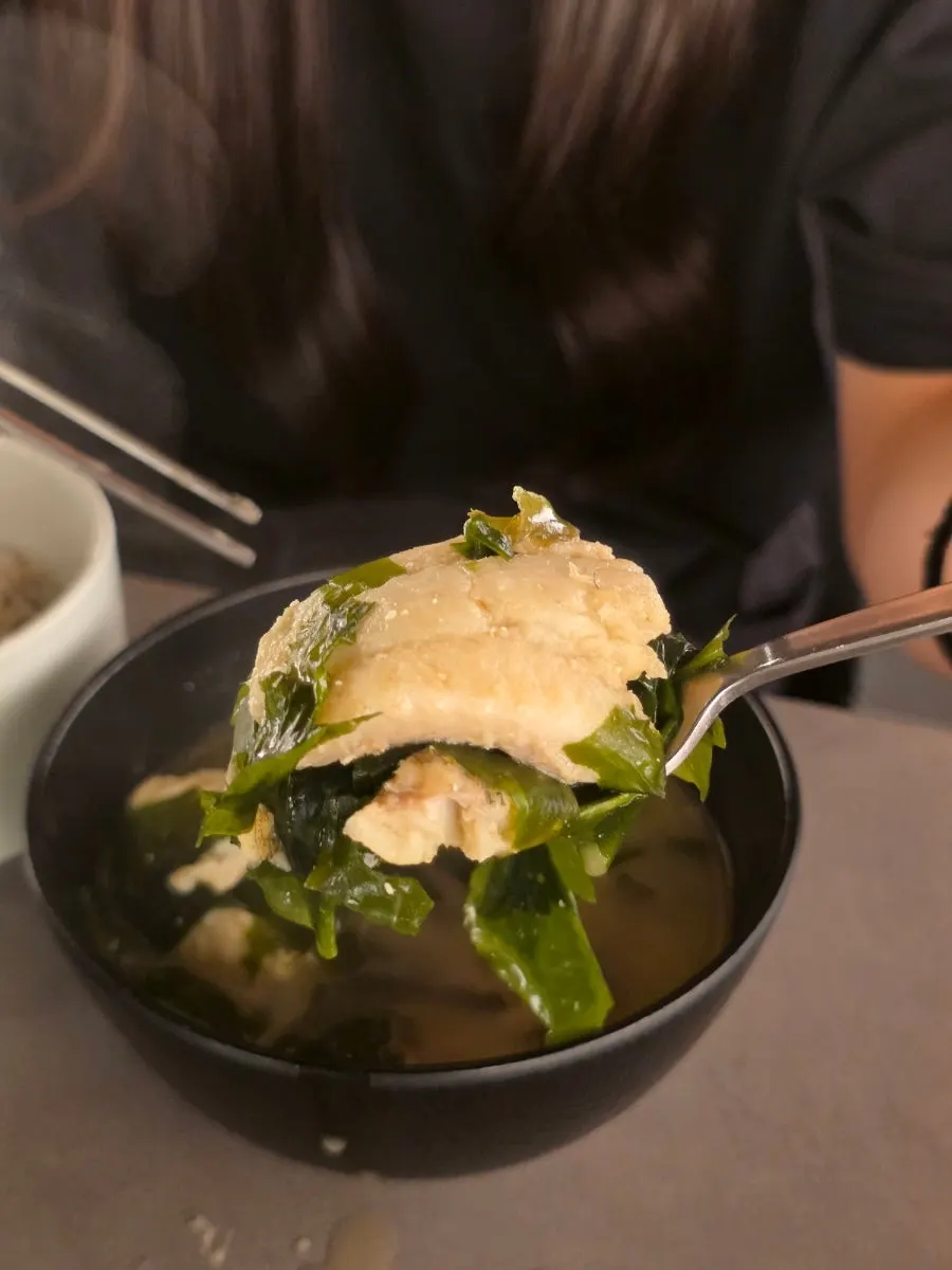 Inside the soup, packed with flounder fillets