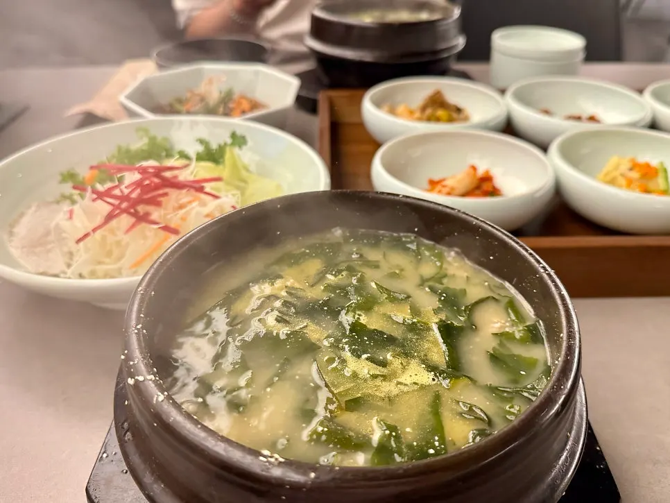 Rich broth of Haenon Miyeok's beef seaweed soup