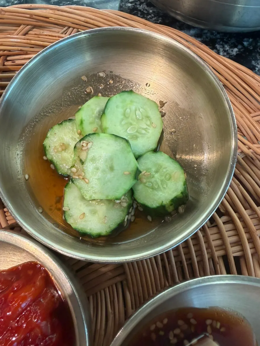 Side dish plates served in bowls