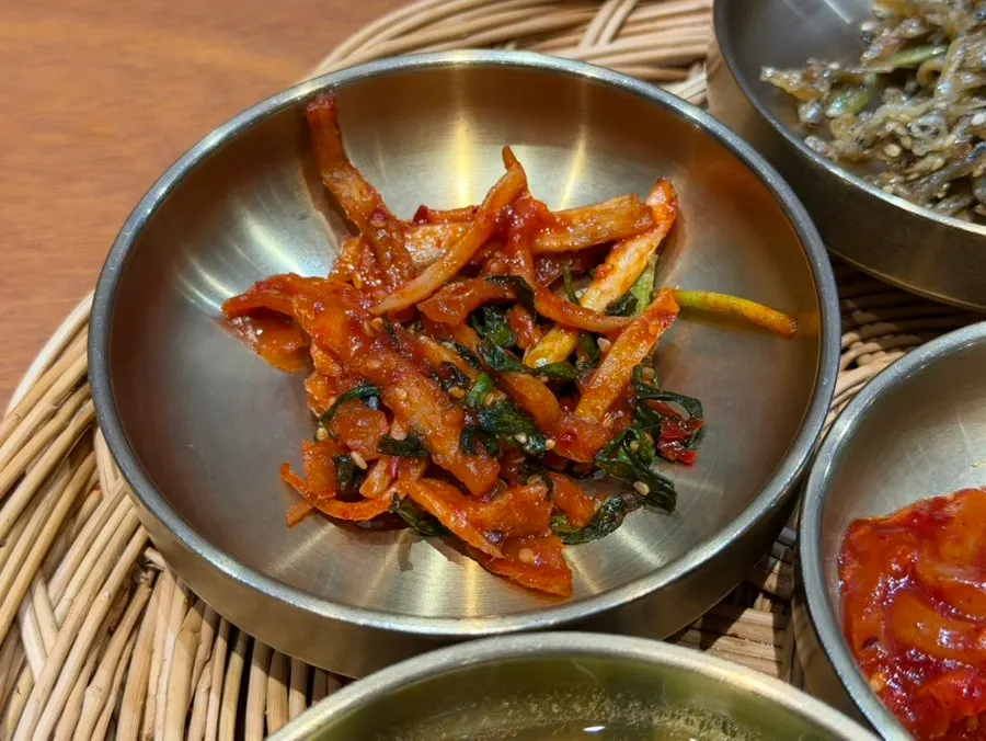 Spread of 13 seasonal side dishes