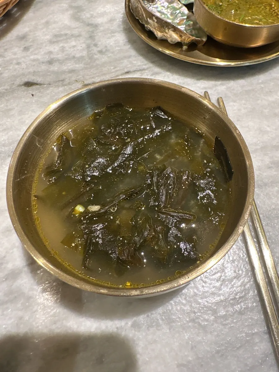 Abalone sotbap ordered by the writer's mom