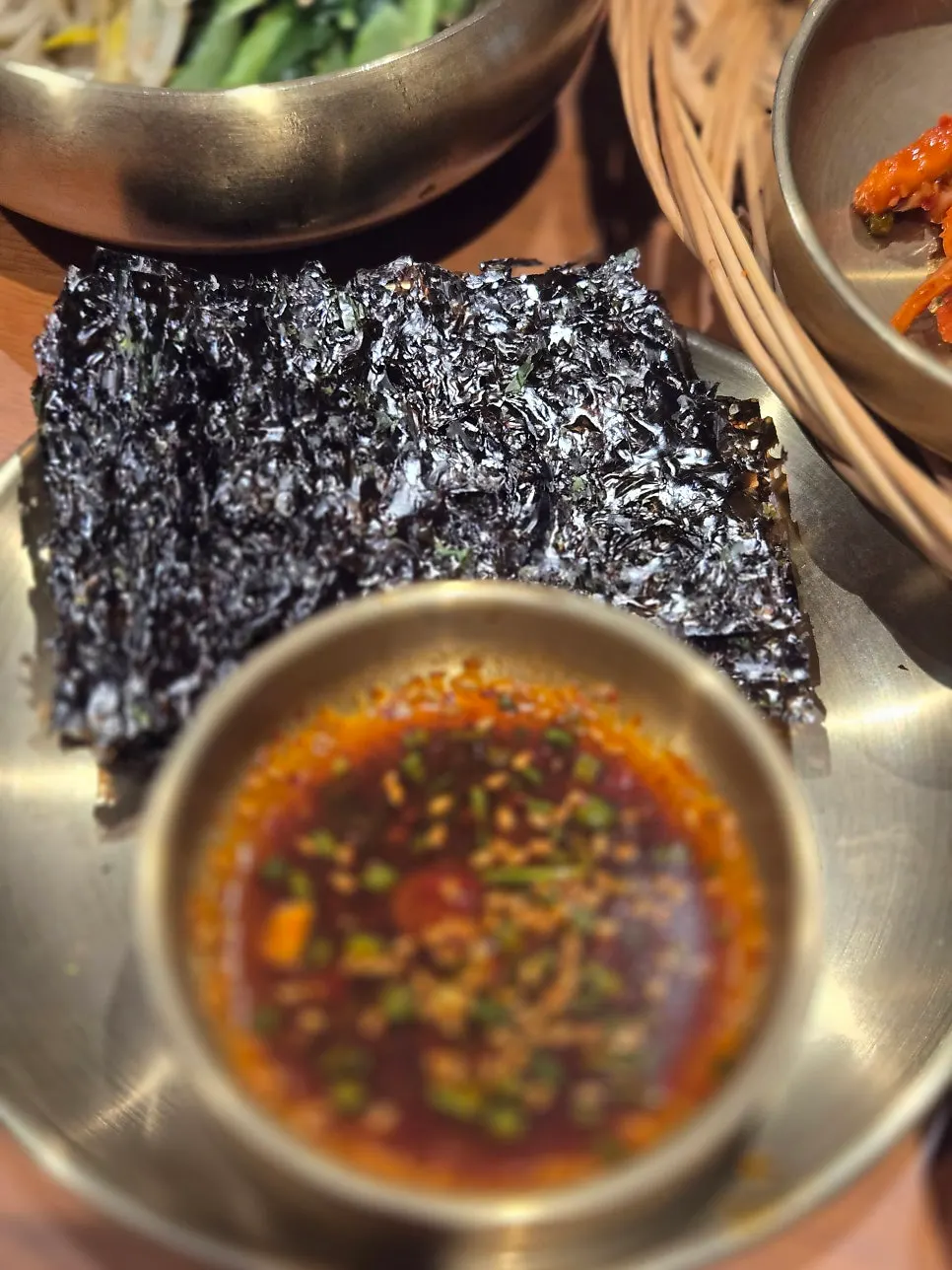 Grilled abalone served with liver sauce