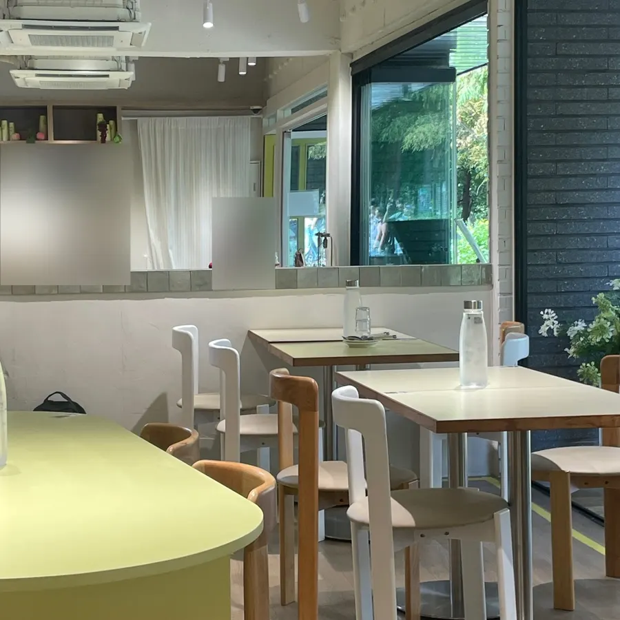 The interior of HEOD Gongdeok filled with natural light