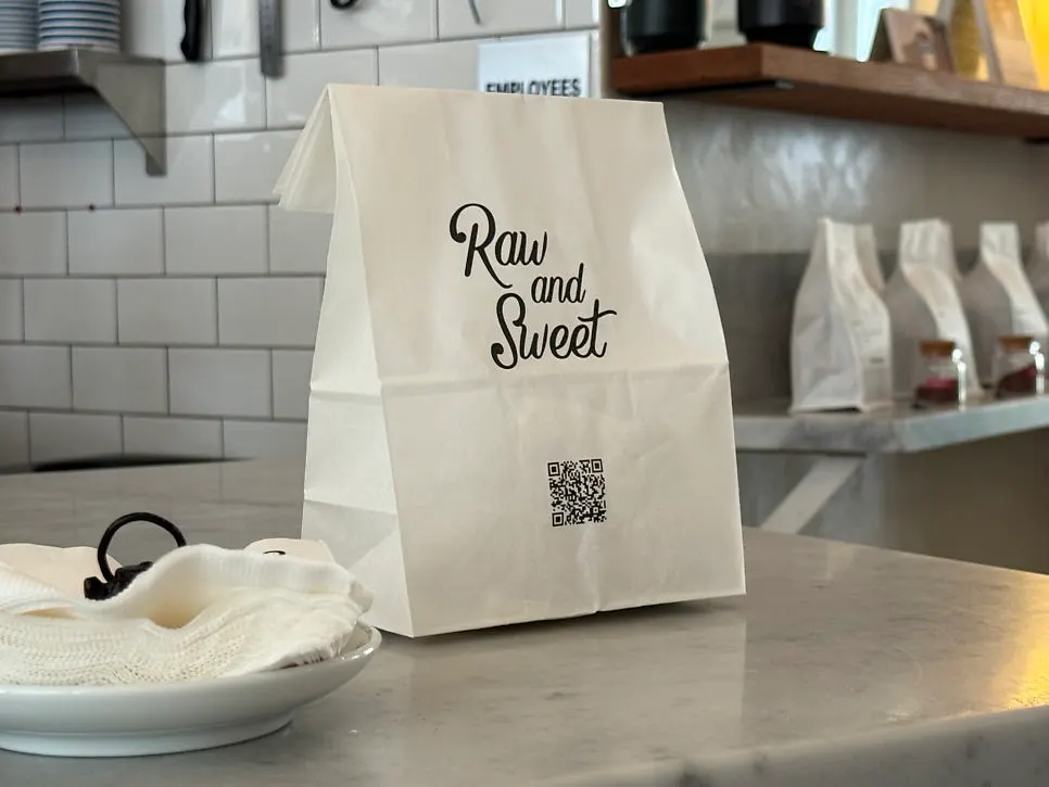Low & Sweet branded takeout bag