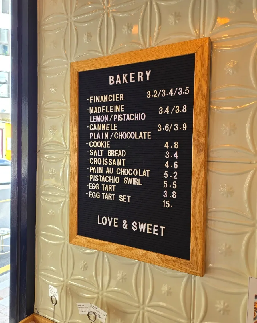 Order counter and menu signage