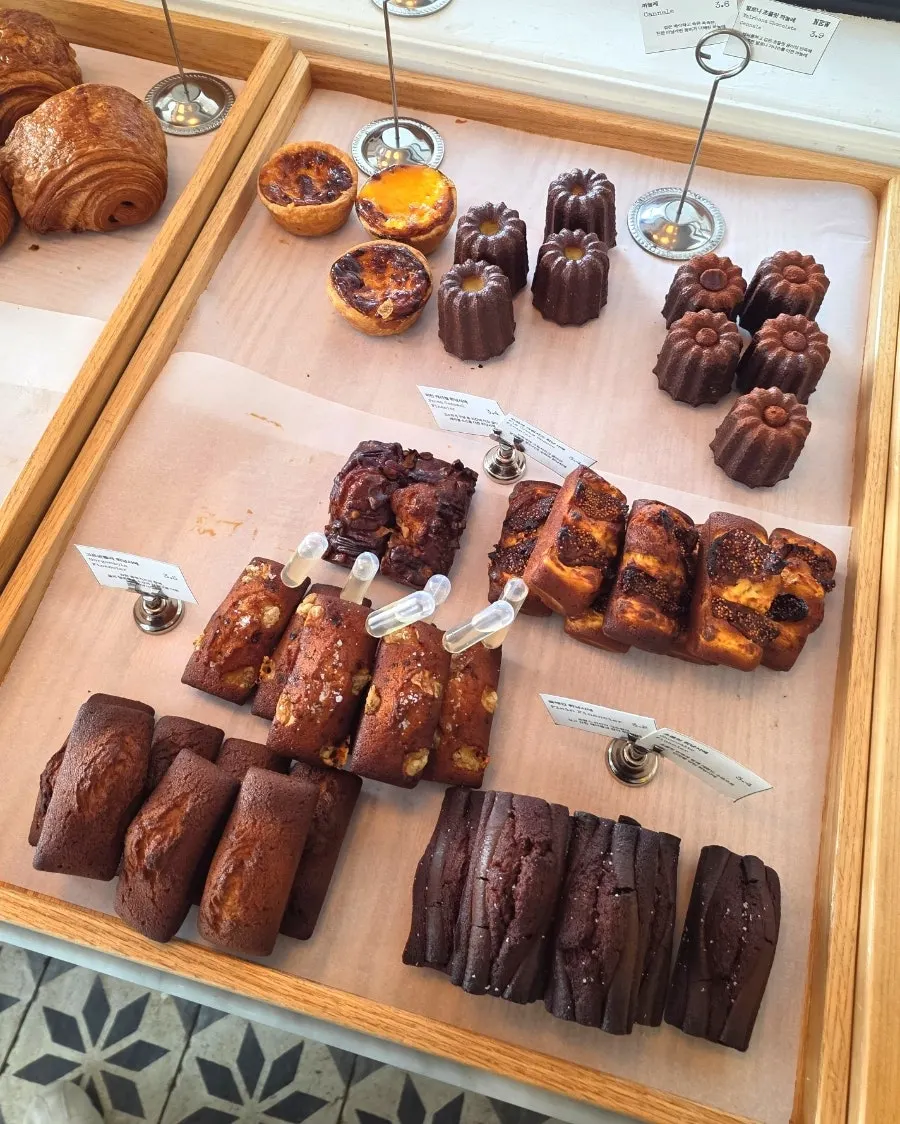 Bakery shelf with cookies and scones