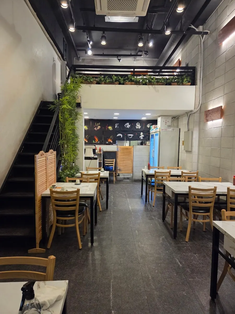 Interior of Haeseon's dining room after guests have left