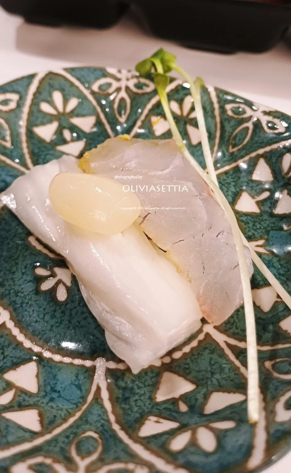 Close-up of the 30-piece aged sashimi for two