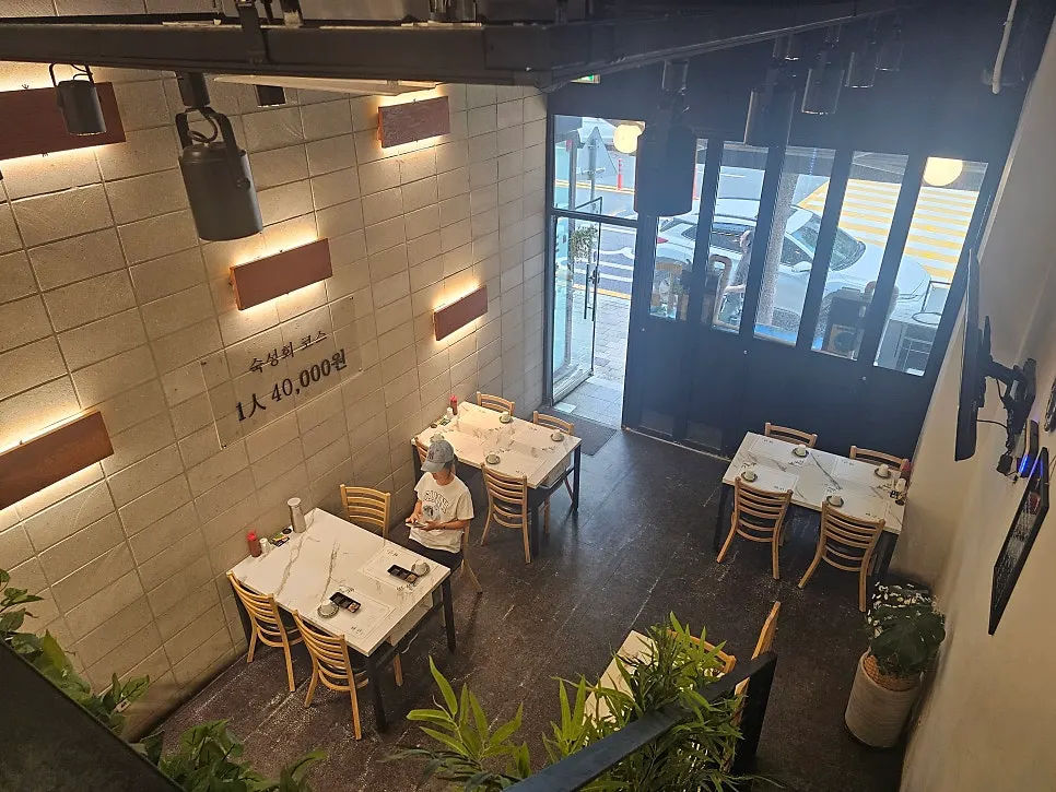 Private second-floor seating at Haeseon