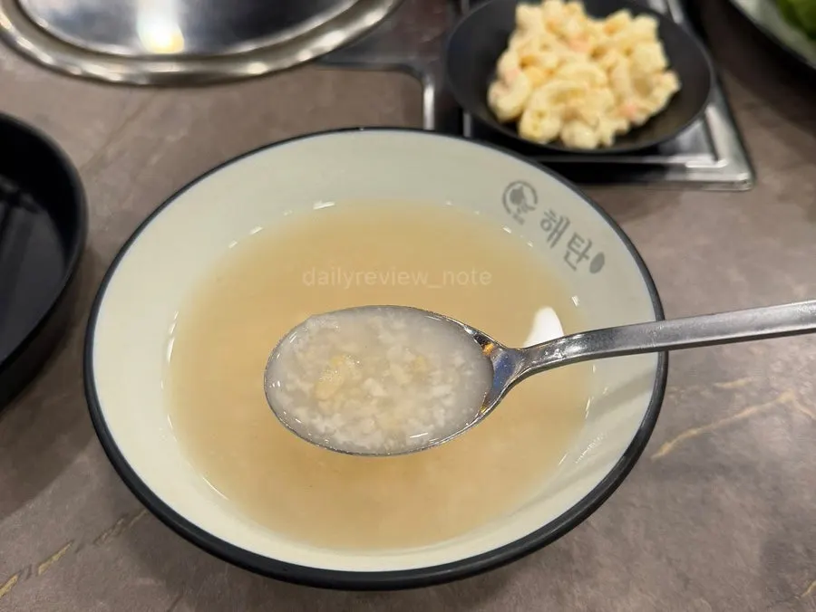 A bowl of sungnyung with plenty of rice grains