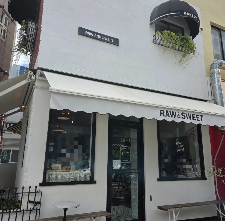 Coffee and pastries at Low & Sweet Bakery in Haeundae