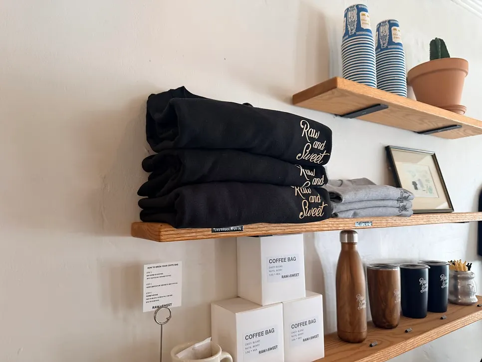 Goods corner selling merchandise inside the store