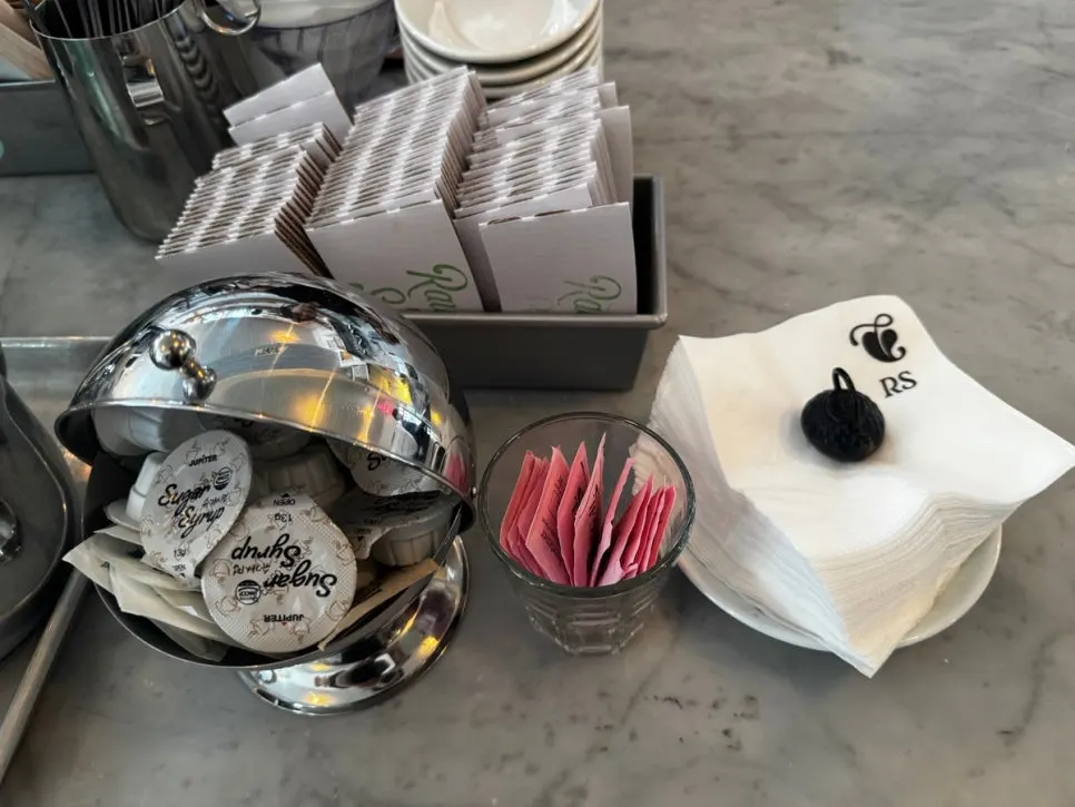 Takeaway combination of coffee and pastry