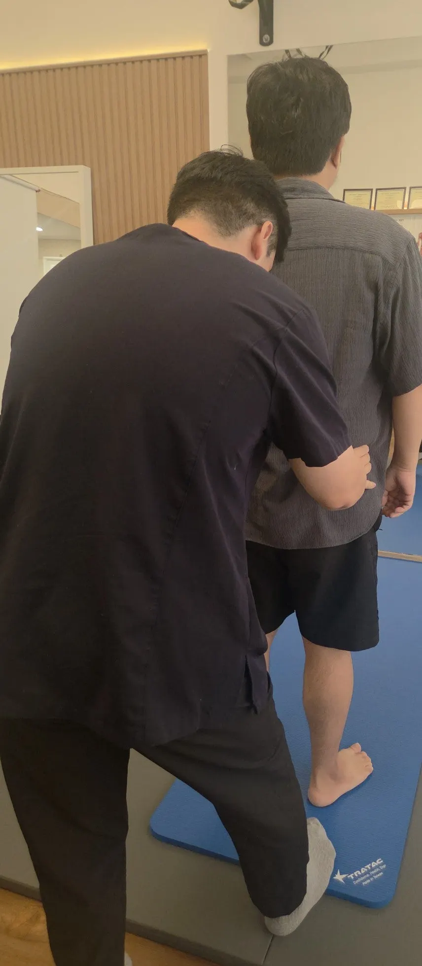 Standing posture and joint movement body check process