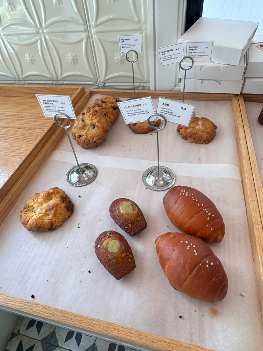 Bakery display case full of bread