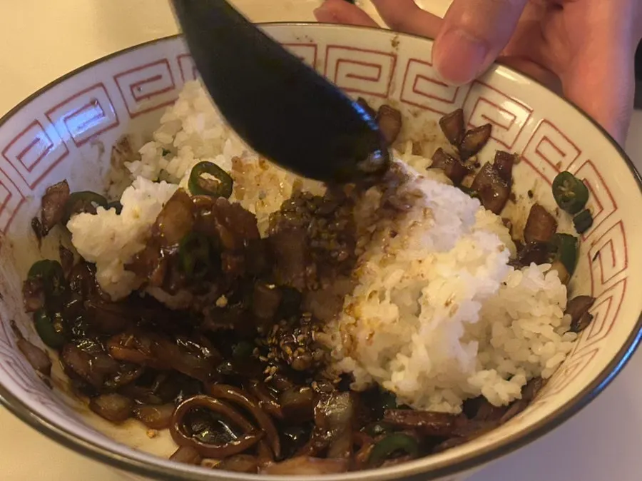 Rice mixed with jjajang sauce
