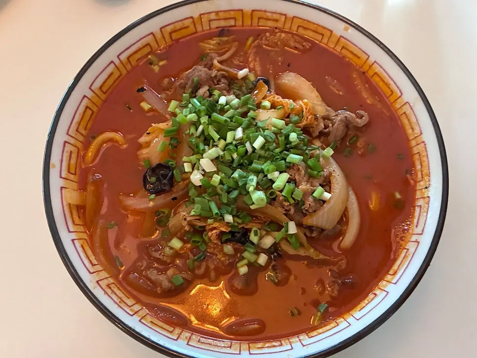 A bowl of beef belly jjamppong