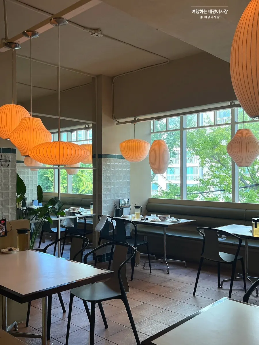 Interior lit with George Nelson bubble lamps