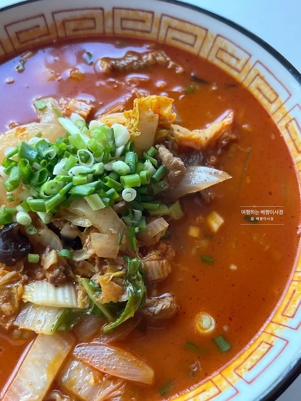 A bowl of beef belly jjamppong