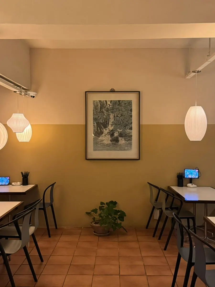 Calm and orderly restaurant interior