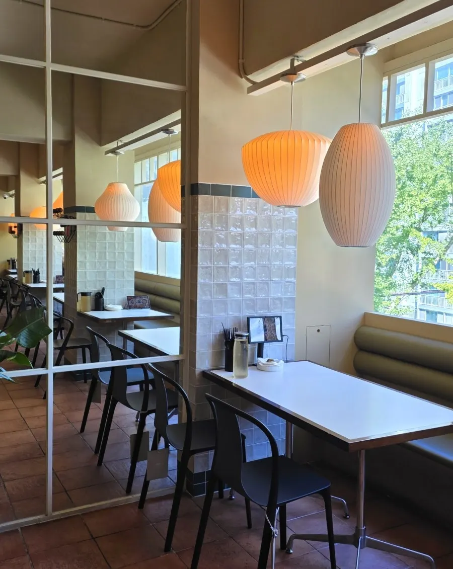 Dining area with a picture window