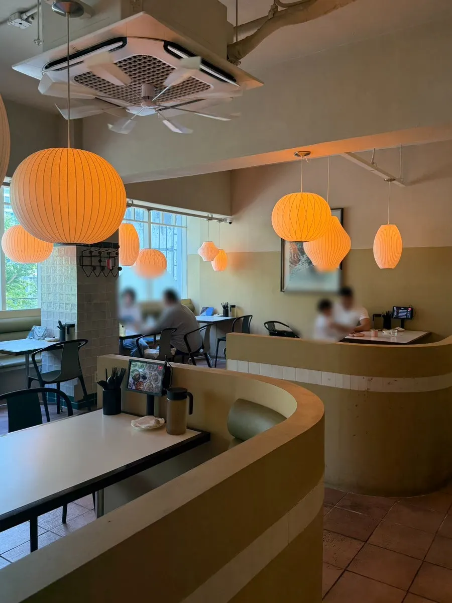 Table seating with generous spacing