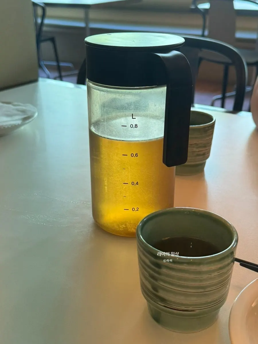 Barley tea placed on the table