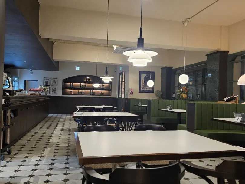 European-style restaurant interior