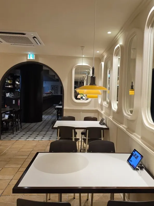 Comfortable indoor dining space