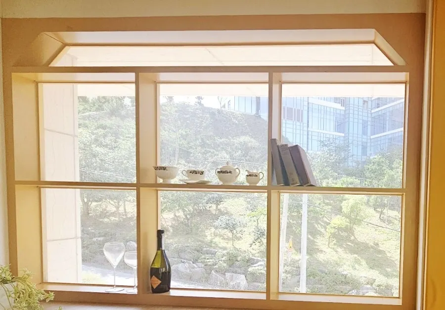 Seating area at Bueokgan Haeundae Branch under soft lighting