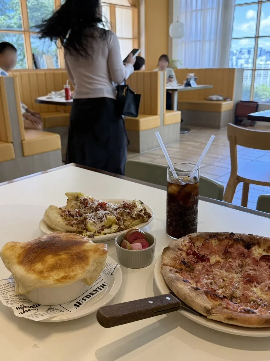 Pasta menu board at Bueokgan Haeundae Branch