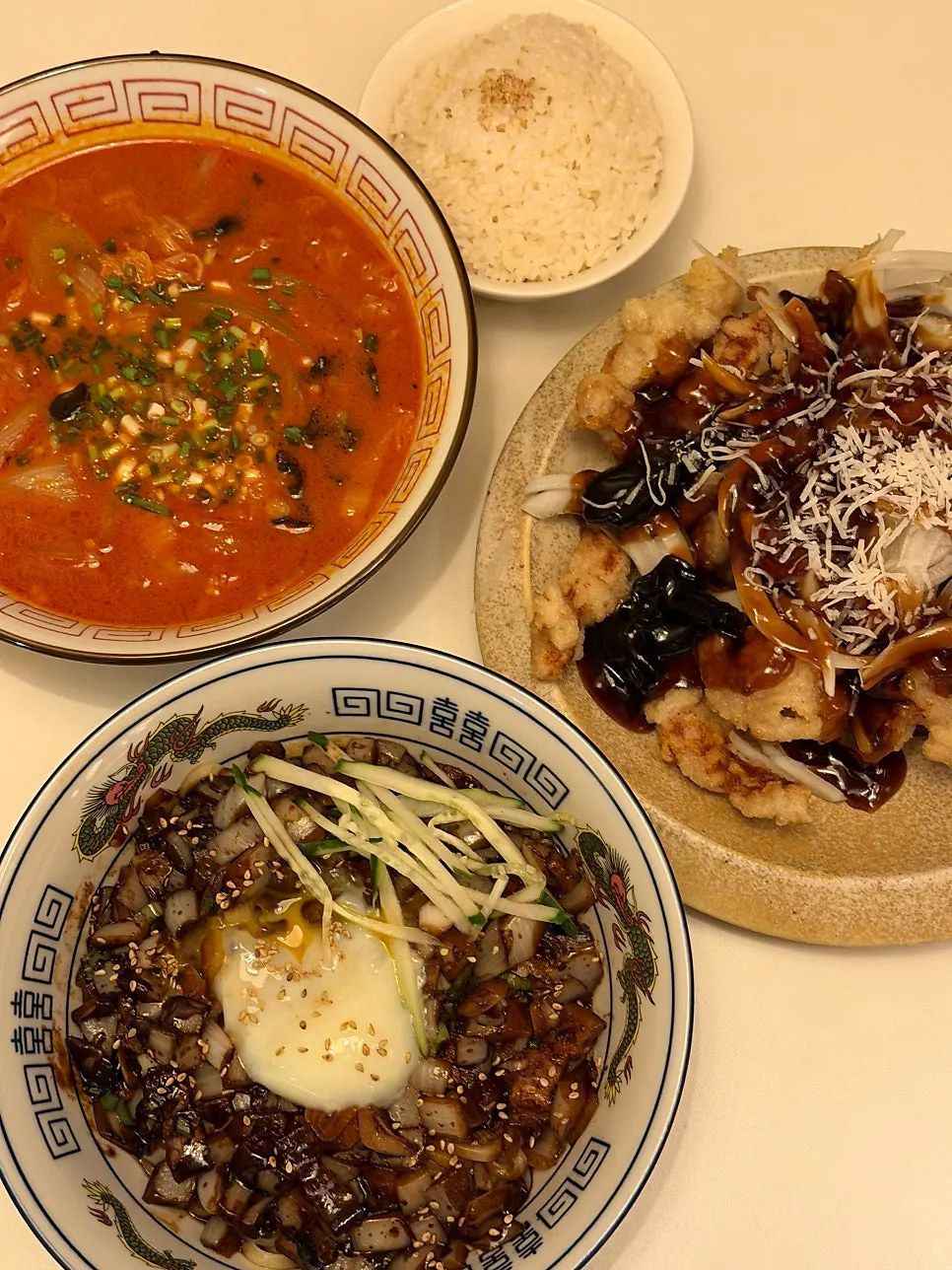 The three ordered Chinese dishes