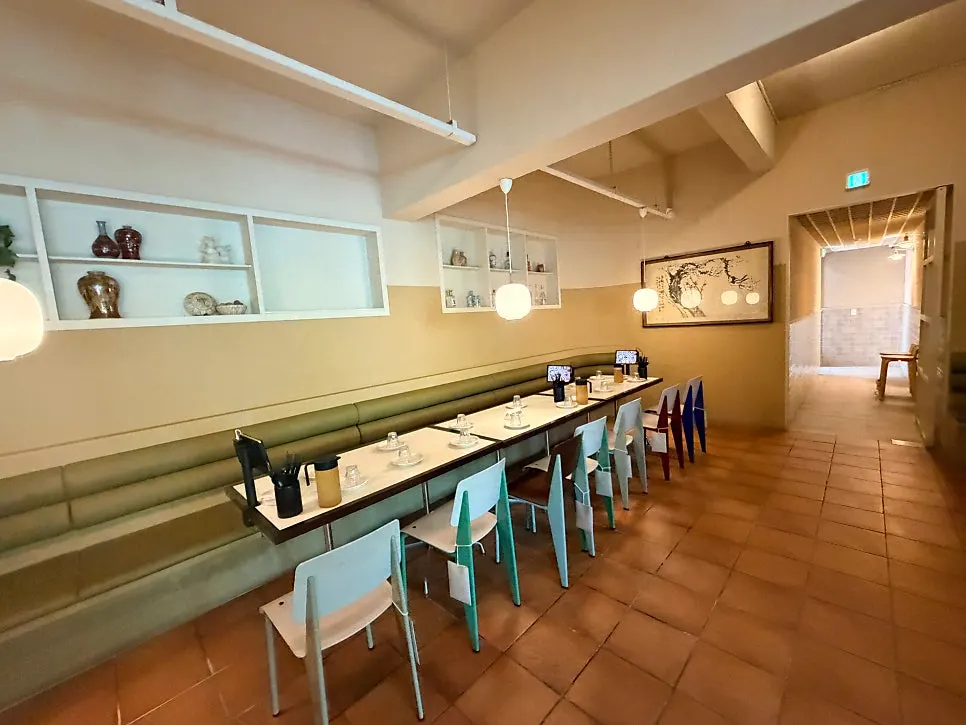 Interior with pretty lighting fixtures