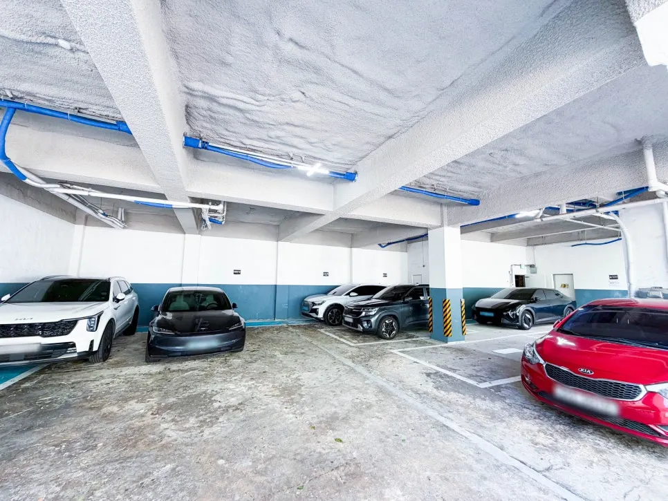 Free parking space around the building