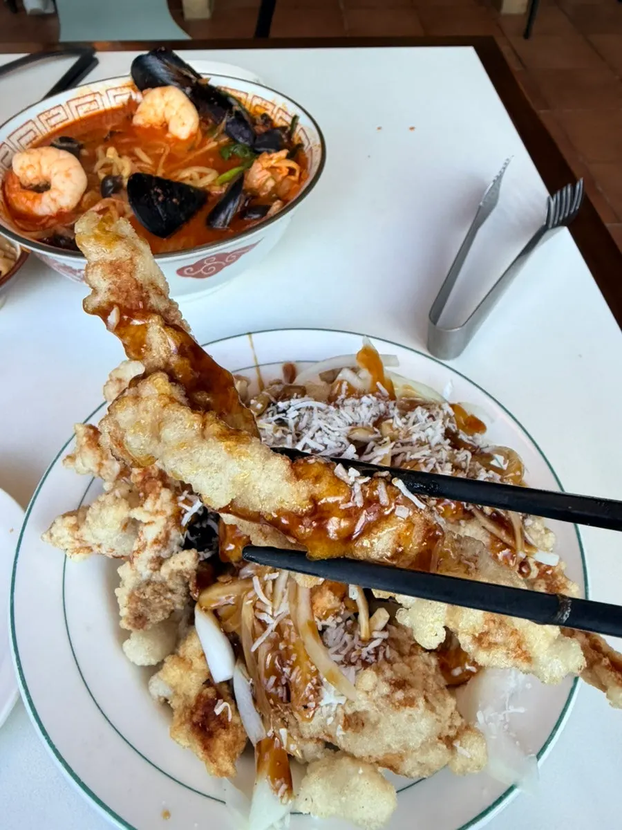 바삭한 탕수육 튀김옷 단면