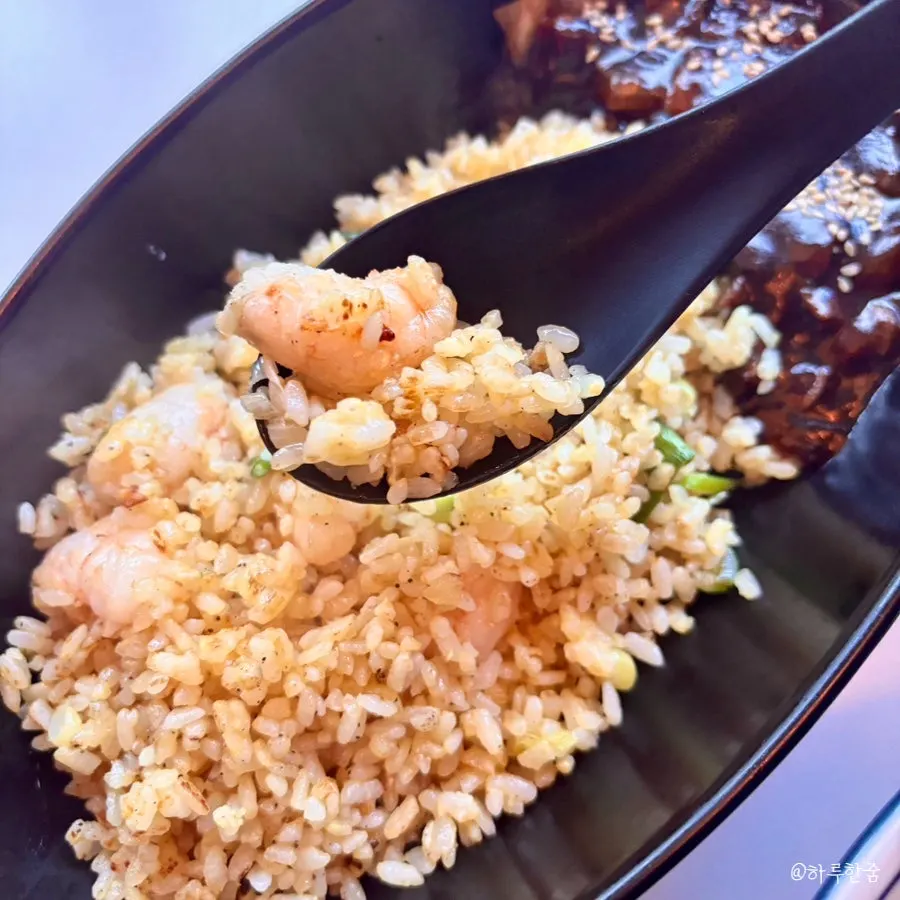 A spoonful of Bueokgan Chinese's shrimp fried rice