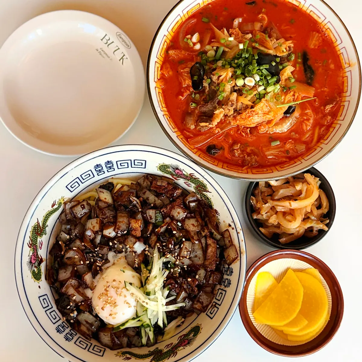 Jjajangmyeon and jjamppong served first