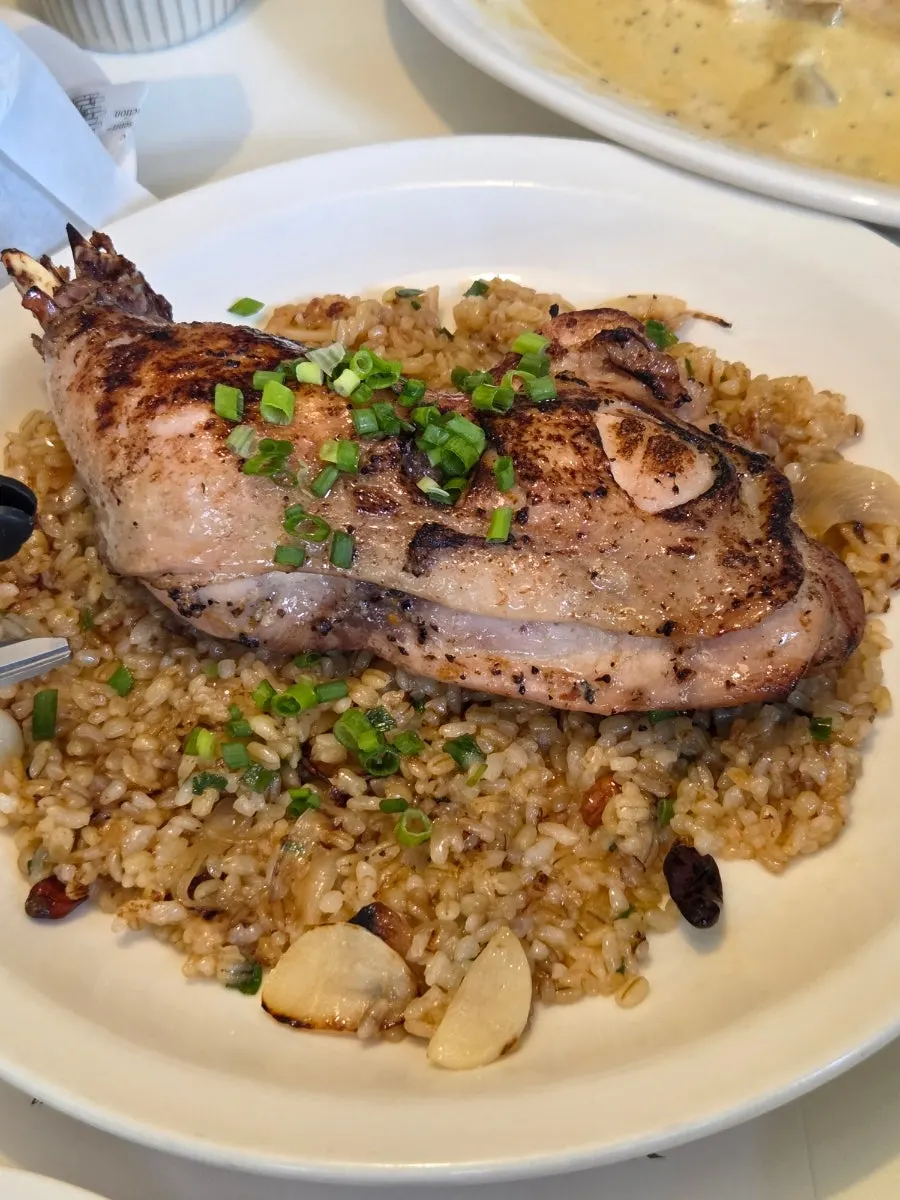 Close-up kungpao chicken pilaf