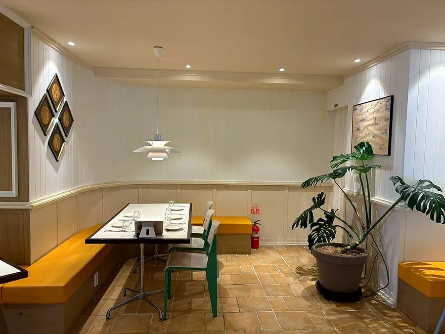 Private seating area further inside the restaurant