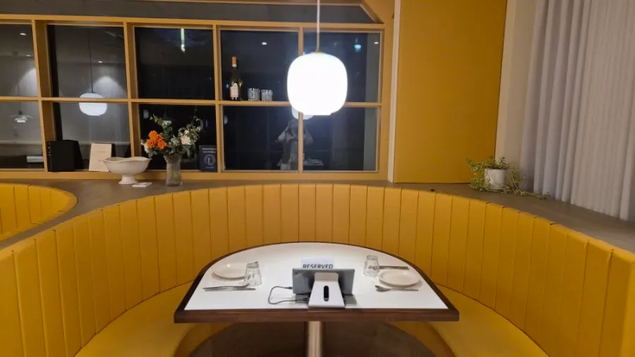 The table at Bueokgan Haeundae Branch after finishing the meal