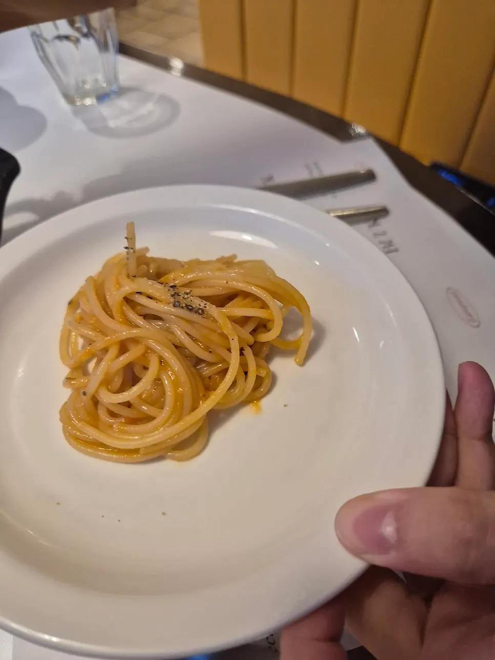 Shrimp in the clay-pot pasta