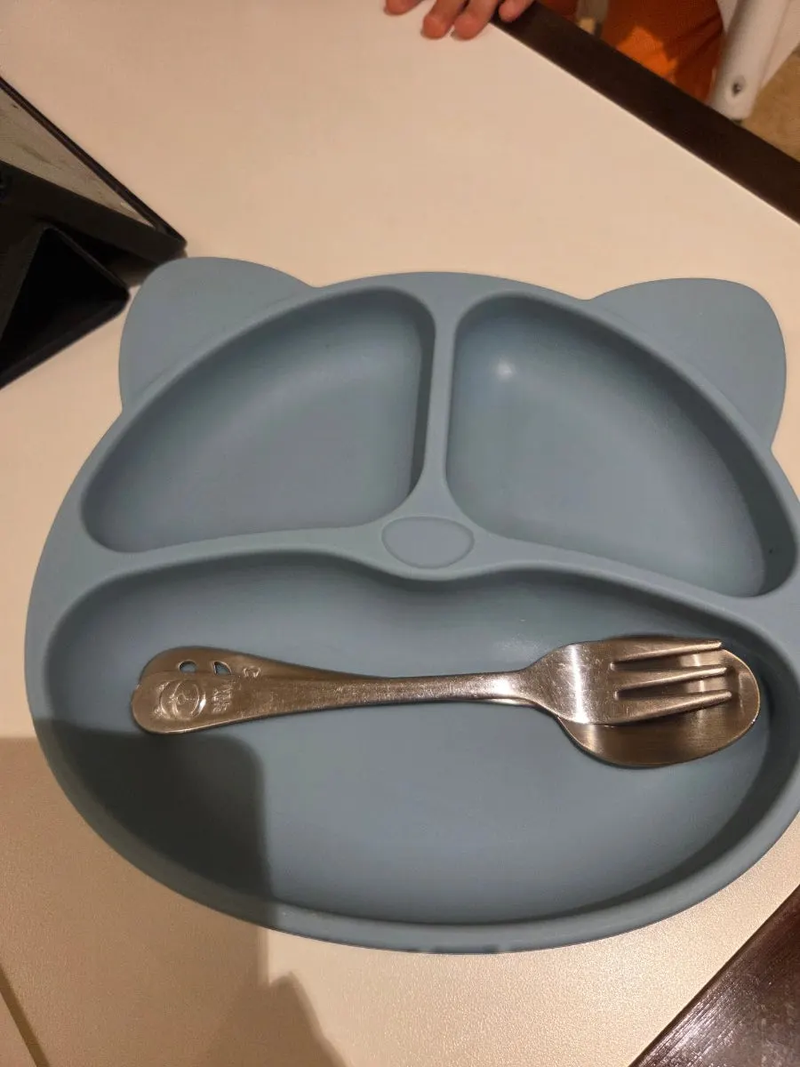 Suction plate prepared for a baby