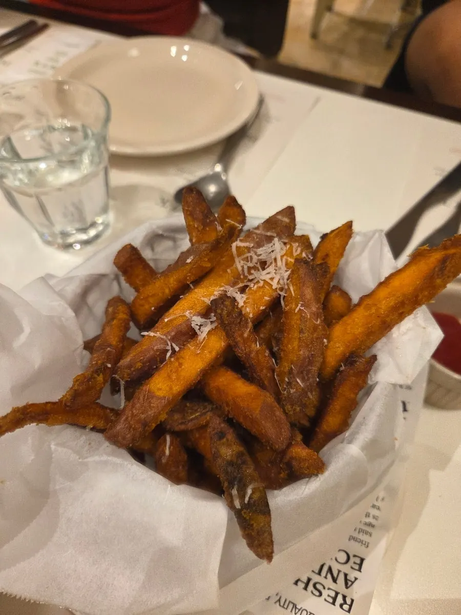 A plate of sweet potato fries