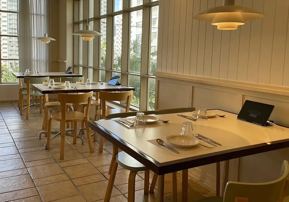 Sunlit window table at Bueokgan Haeundae Branch
