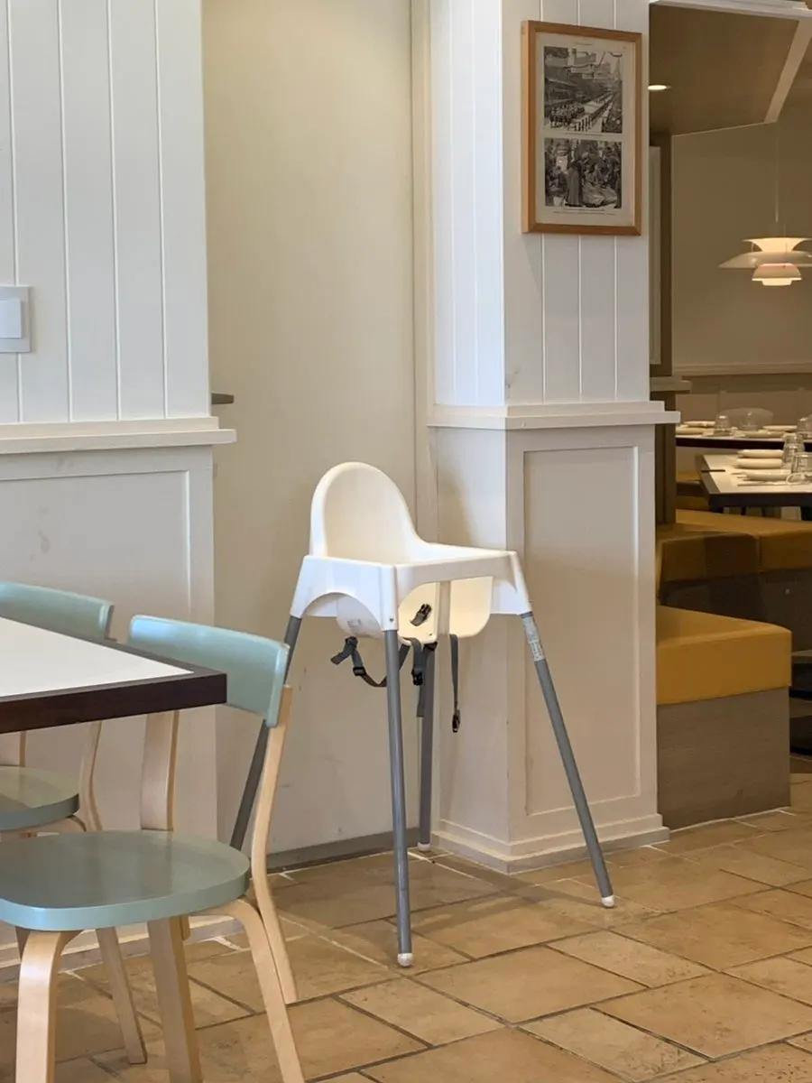 Baby chairs prepared for guests with children