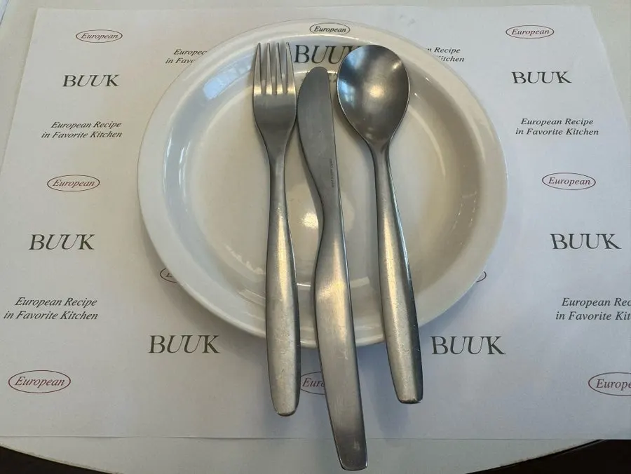 Cutlery set out for each guest